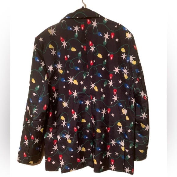Christmas Blazer Sport Coat Jacket Lightbulbs Christmas Party Size L - Picture 2 of 6